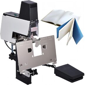 106 Electric Auto Rapid Stapler Binder 2-40 Sheets Heavy Duty Flat and Saddles Stitch Binding Machine, Dual-purpose Stapler with Pedal, Suitable for 23/6, 23/8, 66/6, 66/8 Staple (Single Head),110V
