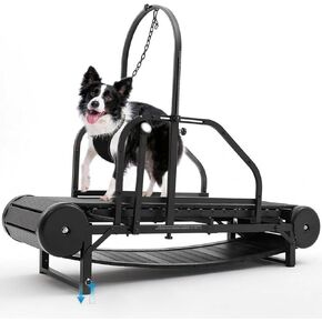 Dog Treadmill for Large Dogs, Quiet Dog Treadmill with Pedometer, Adjustable Ramp Canine Running Slatmill Machine, Dog Slatmill for Indoor & Outdoor, Healthy, Dog Treadmill for Dogs up to 350 lbs