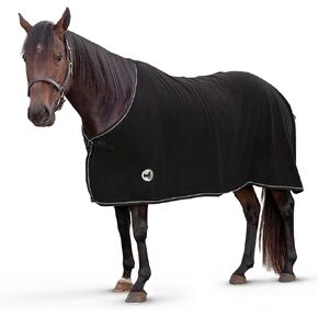 Jeffers Equine Elite Fleece Horse Cooler Blanket, 78 Inch – Soft, Adjustable Fit, Lightweight, Easy Care, Moisture Wicking Cooling Sheet with Surcingle for Post Exercise, Travel for Horses – Navy