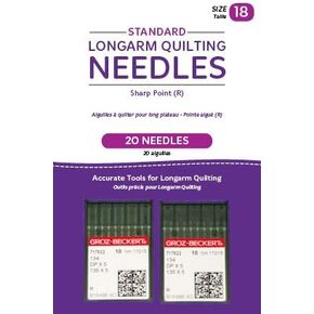 إبر خياطة اللحف Handi Quilter Longarm - نقطة حادة قياسية (R) حجم 18 (حزمة 20)