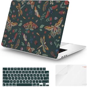 iCasso Compatible with MacBook Air 15 inch Case 2025 2024 2023 Release M4 A3241 M3 A3114 M2 A2941, Slim Anti-Scratch Protective Plastic Hard Shell Case+Keyboard Cover for Mac Air 15 -Pink Floral