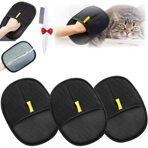 Kivori Pet Grooming Gloves,Goalintent Electrostatic Pet Hair Remover,Kivori Electrostatic Gloves Pet Hair for Cats & Dogs (2PCS)