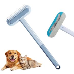 Multifunctional Pet Hair Remover, 3 in 1 Pet Hair Removal Tool, Reusable and Washable Dog Cat Hair Cleaning Removal Brush with Long Handle, for Furniture Couch Carpet and Laundry