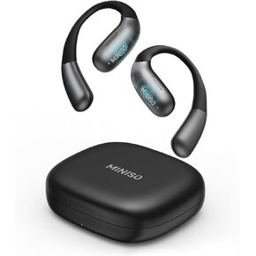 MINISO X28 AI Translator Earbuds Real Time, Multi-Function OWS Wireless Bluetooth 5.4 Open Ear Headphones 58H Playtime, 135 Languages & Accents Translation Earbuds with APP for iOS & Android Black