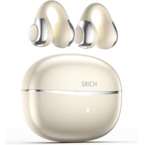 AI Translation Earbuds Real Time, 3-in-1 Translator Earbuds 144 Languages & Accents, Audifonos Traductores Inglés Español,Open Ear Clip Wireless Headphones with Charging Case fit iOS & Android