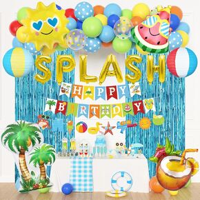 زخارف الحفلات الشاطئية الصيفية ، SPLASH BASH BASH PASTERS SUMPLICAL SUMPLICAL SUMPLICAL BEATH BEATH BALT LANTERN FINGH in Kuwait