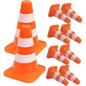 BESPORTBLE 10Pcs Mini Traffic Cones Road Signs for Brightly Colored Sand Table Accessories Educational for Learning Traffic Rules