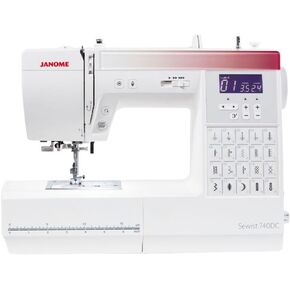 Janome Sewist 740DC Computerized Sewing Machine with Backlit LCD Screen, 40 Built-In Stitches, and 3 One-Step Buttonholes (Renewed)