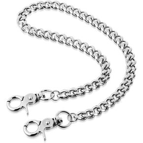 Pants Chain Jeans Chain for Men Women Goth Biker Chain Heavy Duty Metal Punk Wallet Chains Stainless Steel Hip Hop Pocket Chain for Jeans Backpack Keys Pants Long 50cm