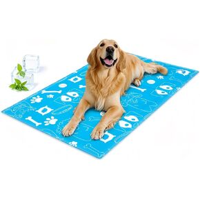 Ownpets Dog Cooling Mat, XX-Large 47"x 31" Instant Cooling Pet Pad, Thickened Portable Pet Cool Pad for Dogs and Cats, Leakproof Water-Filled Summer Relief Mat for Crate, Floor, Car, Outdoor