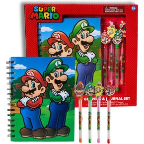 Innovative Designs Strawberry Shortcake Journal Set with Pens for Kids and Girls, 80 Lined Page Spiral Notebook with 4 Colored Gel Pens