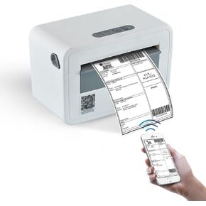 4x6 Shipping Label Printer - 203 DPI Thermal Label Printer for Small Business with Bluetooth/USB, Portable Thermal Printer for Warehouse, Home Office & Shipping Labels