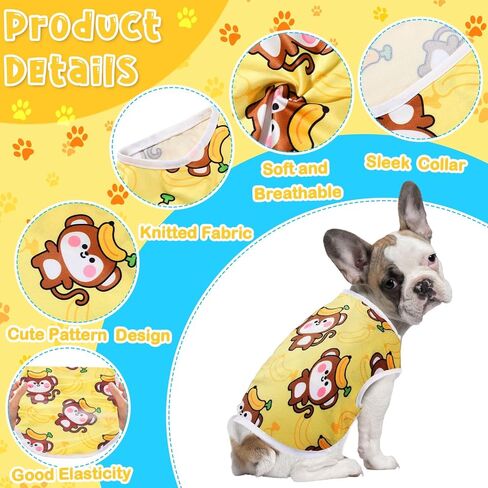 Yaomiao 32 Pack Summer Hawaii Dog Shirts Girls Dogs T-Shirts Pet Vest Puppy Clothes Breathable Top Sleeveless Apparel for Cats(Cartoon Series,S) in Saudi Arabia