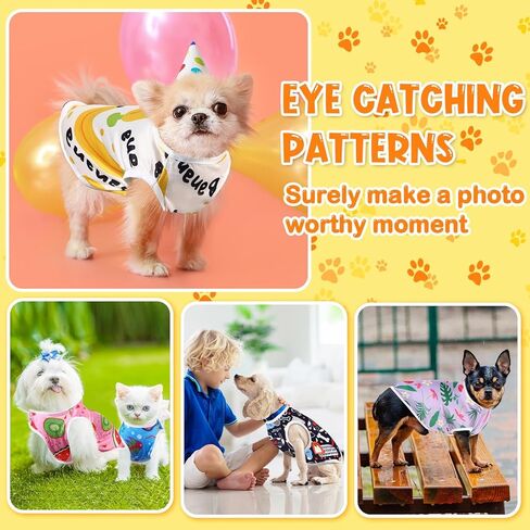 Yaomiao 32 Pack Summer Hawaii Dog Shirts Girls Dogs T-Shirts Pet Vest Puppy Clothes Breathable Top Sleeveless Apparel for Cats(Cartoon Series,S) in Saudi Arabia