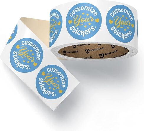 Custom Sticker Roll Labels — Logo Stickers Customized Labels — Custom Stickers for Business Logo (Circle) in Saudi Arabia