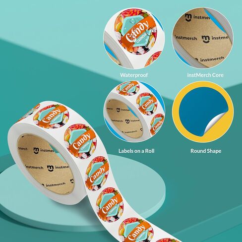 Custom Sticker Roll Labels — Logo Stickers Customized Labels — Custom Stickers for Business Logo (Circle) in Saudi Arabia