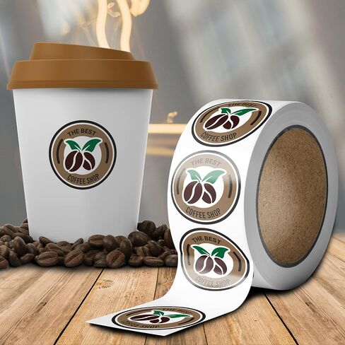 Custom Sticker Roll Labels — Logo Stickers Customized Labels — Custom Stickers for Business Logo (Circle) in Saudi Arabia
