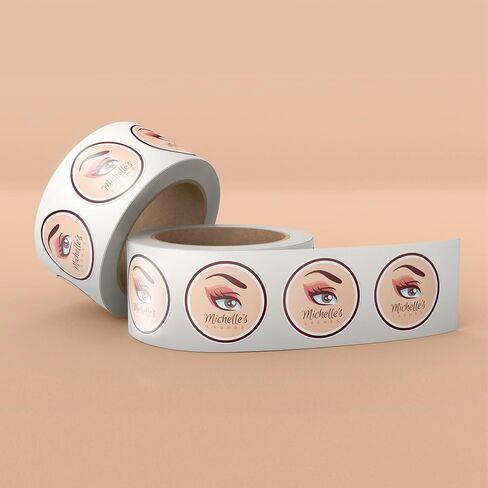 Custom Sticker Roll Labels — Logo Stickers Customized Labels — Custom Stickers for Business Logo (Circle) in Saudi Arabia