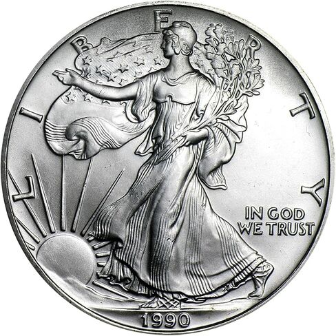 الولايات المتحدة الأمريكية 1990 $ 1 American Silver Eagle Coin - MS69 PCGS - United States Mint in Saudi Arabia