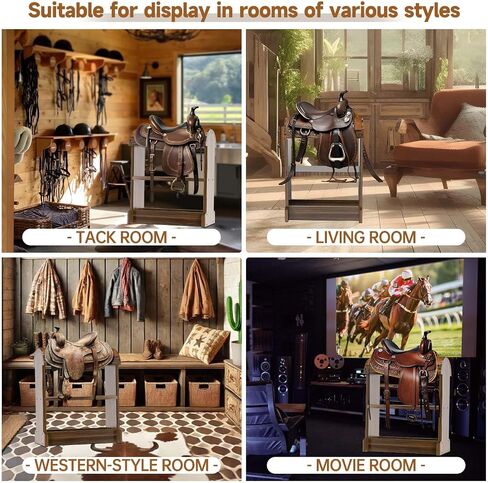 Extra-Large Wood Saddle Rack, Ideal Saddle Stand for Horse Tack Organizers & Western Saddles Sstand, Stores & displays Your Trophy Saddles (Chocolate Brown) in Saudi Arabia