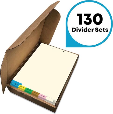 Doctor Stuff - Stock Medical Chart Dividers, 65 Sets of 6 Popular Healthcare Index Tabs, Bottom Tab, 8-1/2" x 11-3/8", File Folder Organizer for Nursing Patient Charts & Medical Records in Saudi Arabia
