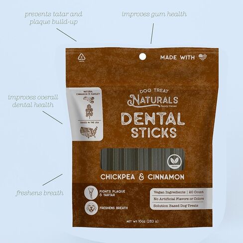 Dental Chew Sticks | Helps Clean Teeth and Easy to Digest Dog Treats | Dog Breath Freshener | Made in USA | 9.7 Ounces (20 Sticks) in Saudi Arabia