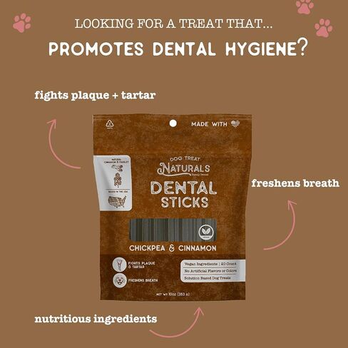 Dental Chew Sticks | Helps Clean Teeth and Easy to Digest Dog Treats | Dog Breath Freshener | Made in USA | 9.7 Ounces (20 Sticks) in Saudi Arabia