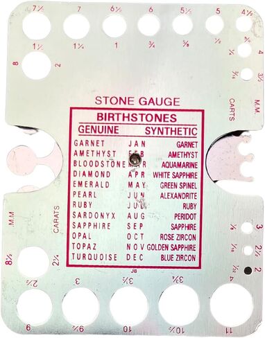 Diamond & Pearl Gauge | Dual-Sided Measurement | Durable Plastic | Professional Measuring & Accurate | Metric Scale Included in Saudi Arabia
