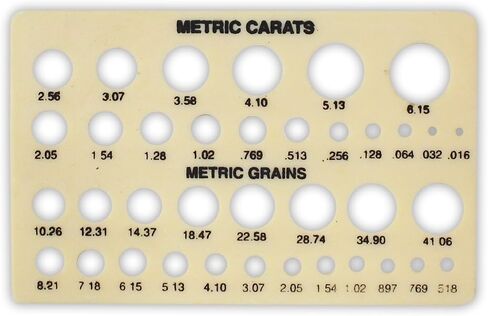 Diamond & Pearl Gauge | Dual-Sided Measurement | Durable Plastic | Professional Measuring & Accurate | Metric Scale Included in Saudi Arabia