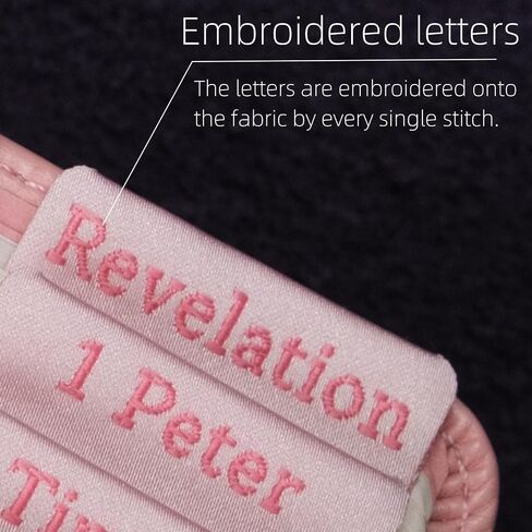 UPAFEXXI-Cloth Bible tabs,Bible Tabs for Women and Men(Pink Embroidered Letters) Large Print Stickers, Easy to Read and Apply, 66 Chapters Labels for Easy Navigation(Pink) in Kuwait