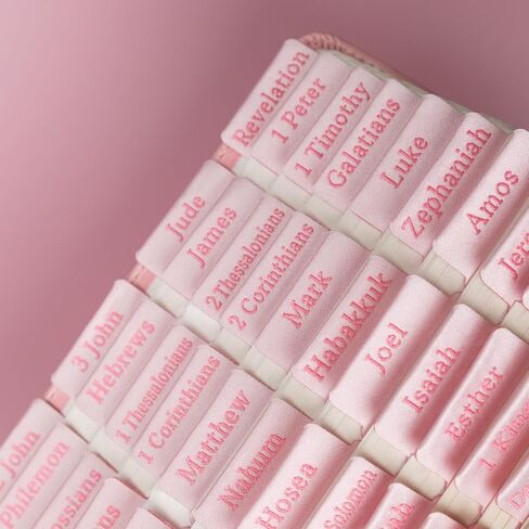 UPAFEXXI-Cloth Bible tabs,Bible Tabs for Women and Men(Pink Embroidered Letters) Large Print Stickers, Easy to Read and Apply, 66 Chapters Labels for Easy Navigation(Pink) in Kuwait