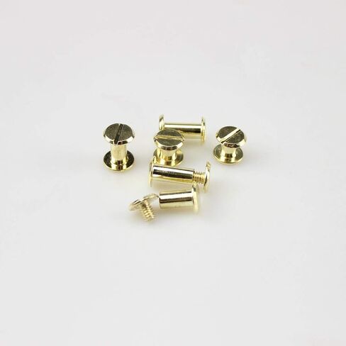 Enenes Chicago Screw 75 Sets Post Post 3 أحجام مسامير الحزام 1/4 3/8 1/2 بوصة مشاركات المسمار المسمار للميدالي in Saudi Arabia