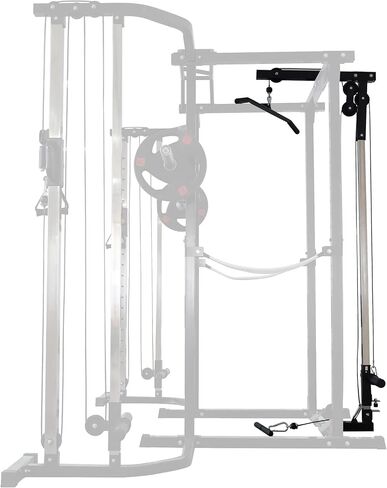 Signature Fitness Multi-Function Adjustable Power Cage with J-Hooks, Safety Straps and Optional LAT Pulldown Attachment and Cable Crossover, Multiple Styles in Kuwait