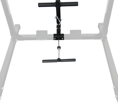 Signature Fitness Multi-Function Adjustable Power Cage with J-Hooks, Safety Straps and Optional LAT Pulldown Attachment and Cable Crossover, Multiple Styles in Kuwait