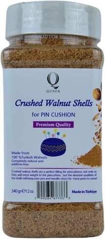 قذائف الجوز المكسرة Qusfa لـ pincushions (12 أوقية / 340GR) قذائف الجوز الأرضية الحشو للحرف اليدوية ، مشاريع شحذ الإبرة و DIY | طبيعية وقابلة للتحلل وغرامة الجوز مسحوق جوز الجوز in Saudi Arabia