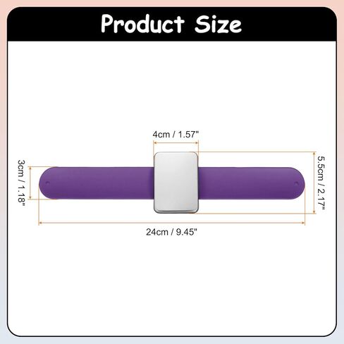 Harfington Magnetic Wrist Silicone Silicing Pincusion مع 100 دبابيس رأس بلاستيكية للخياطة ، خياطة اللحف ومقطع الشعر ، الأسود in Saudi Arabia
