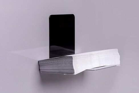 14 x 12 x 14 cm Metal Premium Magnetic Holding Book End - Black (Pack of 2) in Kuwait