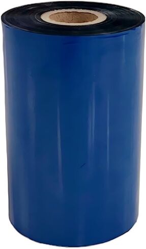 حبر طابعات لفة النقل الحراري 24 لفات-شرائط شمعية سوداء قياسية محسنة الراتنج (4.33 "× 1476 '/110 مم × 450 م)-(24 لفات) in Kuwait