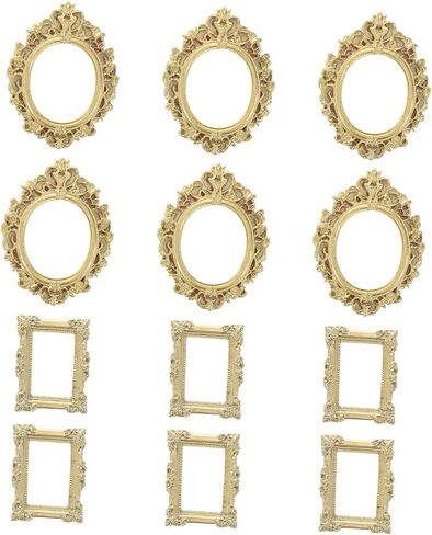 Valiclud 12pcs عتيقة الراتنج الصور إطارات عتيقة مجوهرات عرض إطارات لصياغة DIY فريدة من نوع in Kuwait