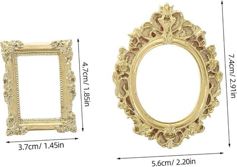 Valiclud 12pcs عتيقة الراتنج الصور إطارات عتيقة مجوهرات عرض إطارات لصياغة DIY فريدة من نوع in Kuwait