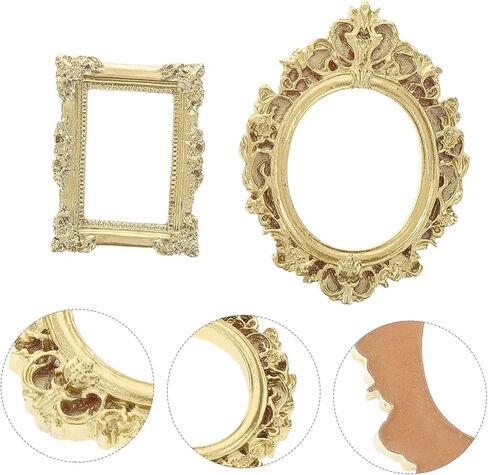 Valiclud 12pcs عتيقة الراتنج الصور إطارات عتيقة مجوهرات عرض إطارات لصياغة DIY فريدة من نوع in Kuwait