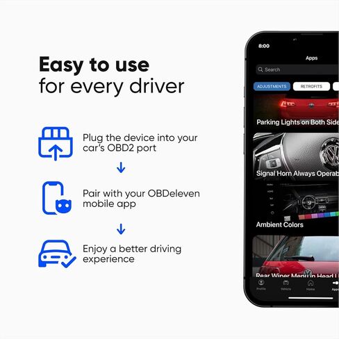 OBDeleven OBD2 Diagnostic Tool Scanner for Audi Seat Cupra Skoda Volkswagen BMW Mini (Android & iOS, Next Gen Device) in Kuwait