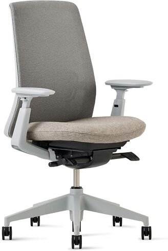 Haworth Soji Office Chair with Ergonomic Adjustments and Lumbar Support, Flexible Mesh Back (Carbon) in Saudi Arabia