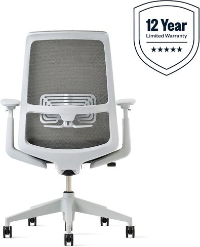 Haworth Soji Office Chair with Ergonomic Adjustments and Lumbar Support, Flexible Mesh Back (Carbon) in Saudi Arabia