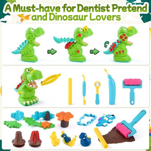 PLAY Clay Dough Set with Ice Cream Maker Machine/Noodle Maker/Banana Split Ice Cream Mold Kitchen Creations Arts Crafts Play Food Toys Tools Kit for Boys Girls Kids Toddlers Ages 3+ in Saudi Arabia