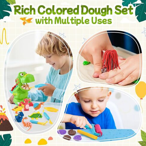 PLAY Clay Dough Set with Ice Cream Maker Machine/Noodle Maker/Banana Split Ice Cream Mold Kitchen Creations Arts Crafts Play Food Toys Tools Kit for Boys Girls Kids Toddlers Ages 3+ in Saudi Arabia