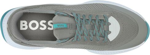BOSS Men's Modern Knit Structure Running Sneaker, Black Pepper, 9 in Saudi Arabia