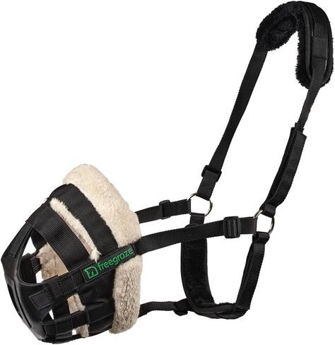 Shires FreeGraze Airflow Grazing Muzzle (Black, Full) in Saudi Arabia