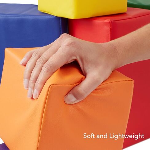 Casafield Toddler Foam Building Blocks (12-Piece Set), 5.5" x 5.5" Soft Play Colorful Kids Stacking Cubes for Daycare, Nursery, Preschool in Saudi Arabia