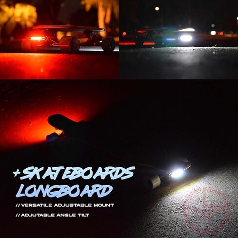 LINE-120 ضوء الدراجة الأمامي أو الخلفي USB قابل لإعادة الشحن LED أضواء الدراجة سكيت Longboard الطريق دراجة جبلية المتعري مجموعة in Kuwait